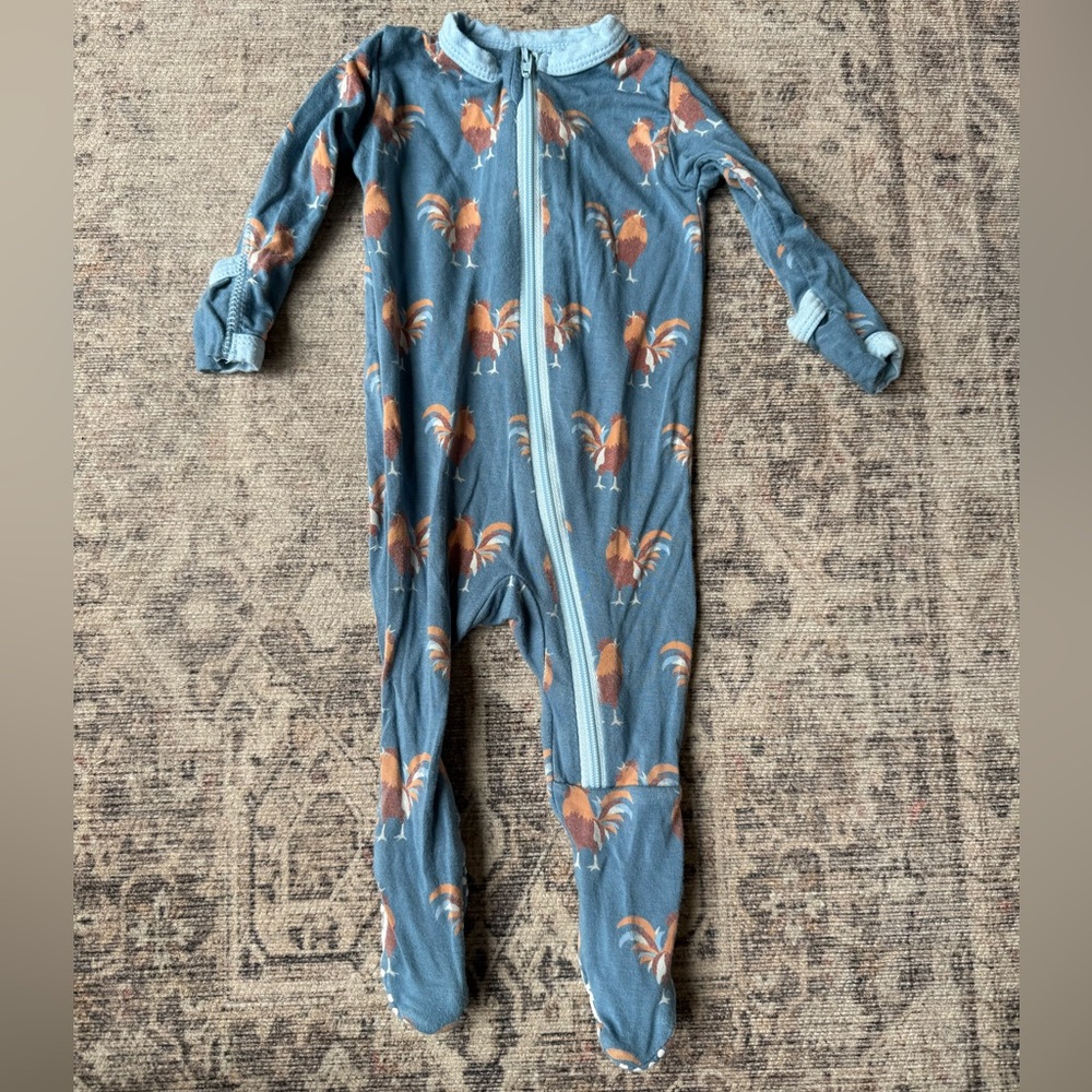 Kickee Pants Parisian Rooster Footie Size NB